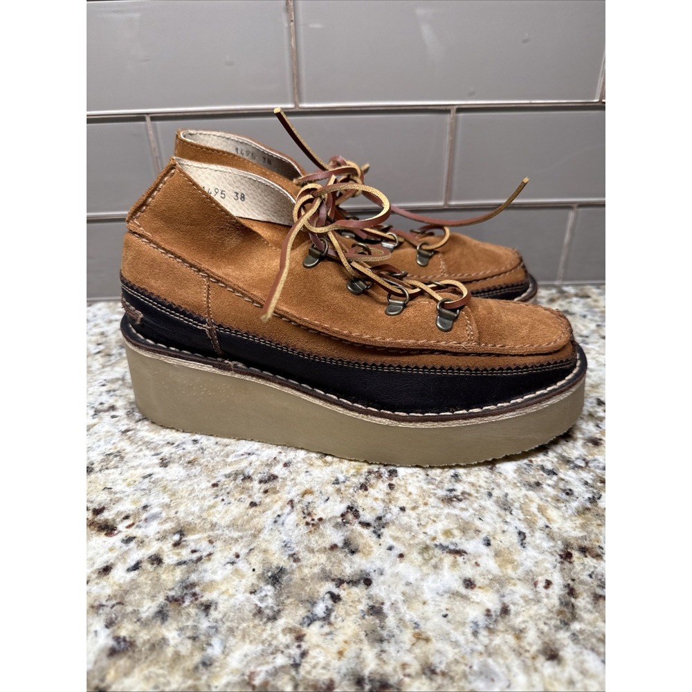 Free People Mod Mocc Shoe Boots Women Size 7.5 Eu 38 Msrp: $198 Suede - Picture 2 of 11